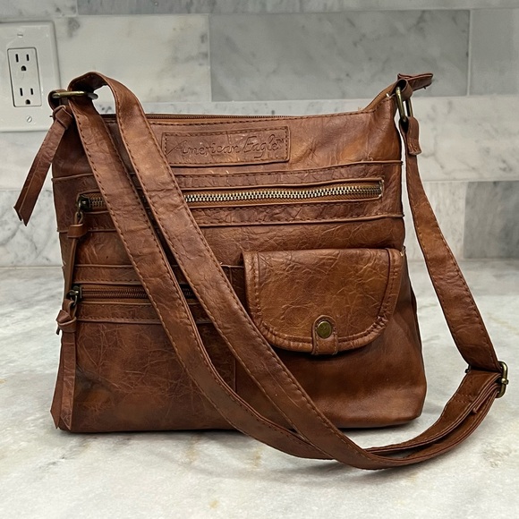 American Eagle By Payless Handbags - AMERICAN EAGLE Brown Crossbody Bag